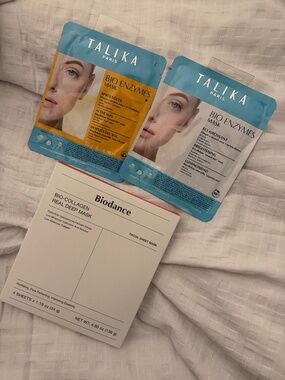 Skincare mask bundle: Biodance and Talika